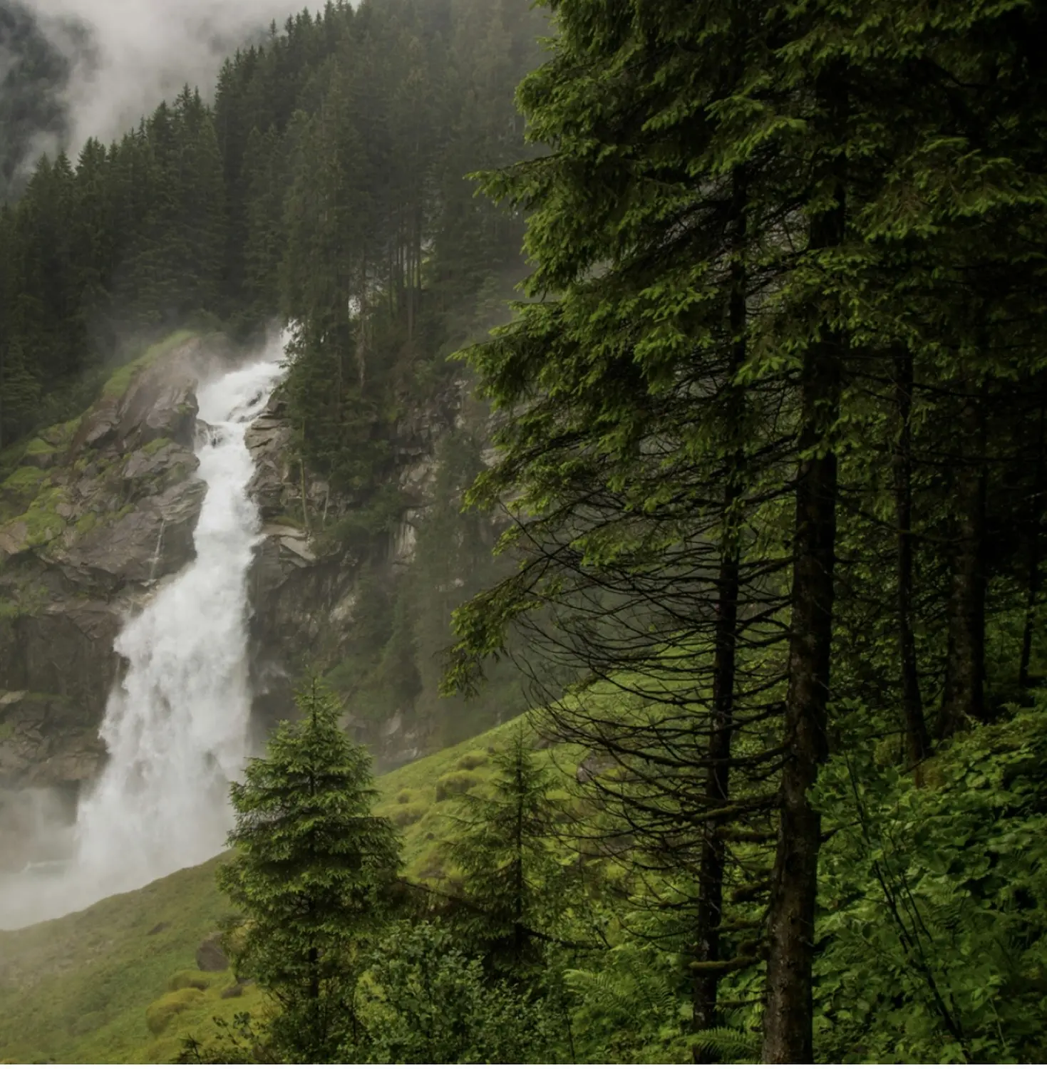 Blick auf den Wasserfall